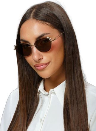 Blumarine Womens Sunglasses Polished Coppery Gold Metal