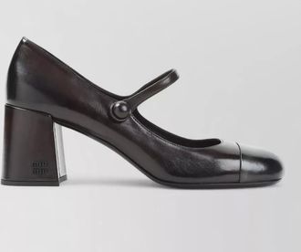 Miu Miu leather mary jane ballerina shoes