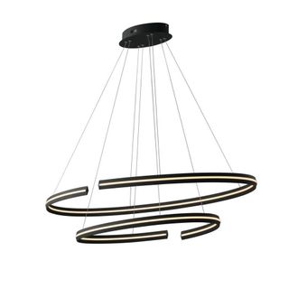 Netlighting Clarke Integrated LED Circular Ceiling Pendant 120Cm Black 4000K