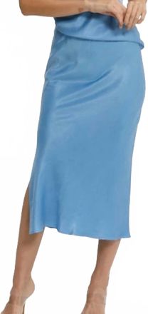 Cali Dreaming Elastic Waist Slip Skirt In Luxembourg Blue