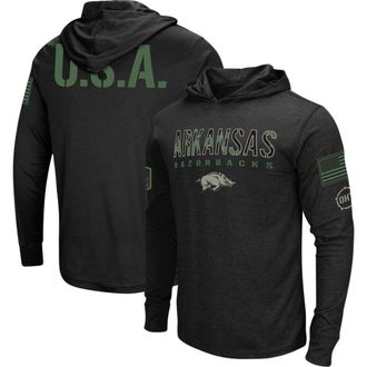 Colosseum Mens Colosseum Black Arkansas Razorbacks Big & Tall OHT Military Appreciation Tango Long Sleeve Hoodie T-Shirt at Nordstrom, Size 4Xb