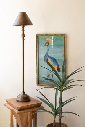 Kalalou Antique Gold Table Lamp With Metal Shade