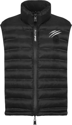 Plein Sport Lichtgewicht Gewatteerd Vest Scratch - Dames - Bodywarmers - Zwart - S - Leer - Fitness