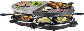 Princess Macchina per raclette 8 persone 1200w + pietra per grigliare + grill - 162710-01-001 Princess