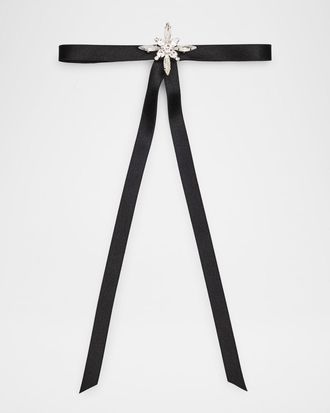 Lelet NY Avril Crystal Satin Skinny Bow