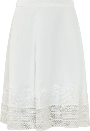 HUGO BOSS Vadora Rok - Dames - Midirokken - Wit - M - Rokken