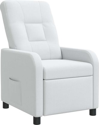 vidaXL Recliner Blanco Tela Vidaxl