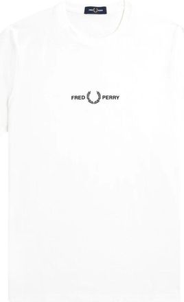 Fred Perry T-Shirts, male, White, Size: XL Embroidered T-Shirt