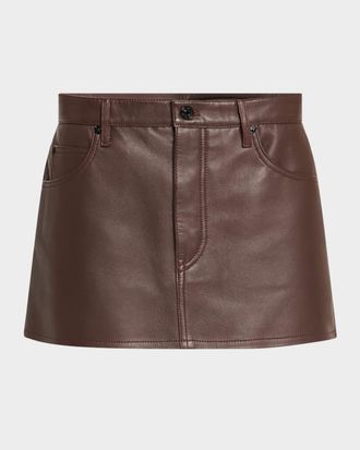 Frame Denim The Leather Mini Skirt