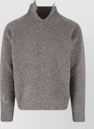 ERL high collar crewneck raglan knit sweater