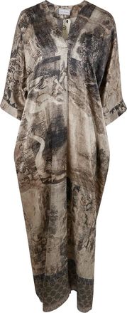 Pierre-Louis Mascia Abito midi con scollo a V - Toni neutri