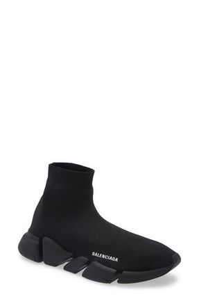 Balenciaga Speed LT 2.0 Knit Slip-On in 1013 Black at Nordstrom, Size 10Us