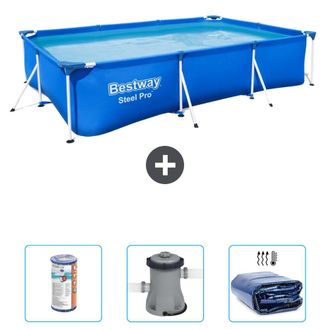 Bestway Piscina Bestway Steel Pro Rectangular - 300x201x66 Cm - 6-piezas S22297