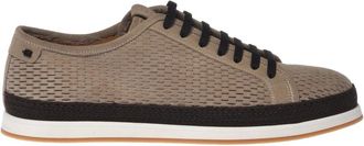 Baldinini Perforated Suede Sneaker - Heren - Sneakers - Beige - 43 EU - Su&egrave;de - Schoenen