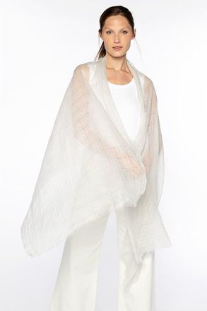 Kinross Cashmere Openwork Sequin Shawl in Gris at Nordstrom