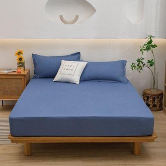 OEM S&aacute;bana Bajera Ajustable, 160 X 200 X 30 Cm, De Algod&oacute;n Puro Superfino, Apta Para Colchones De Hasta 30 Cm De Grosor, Color Verde Claro