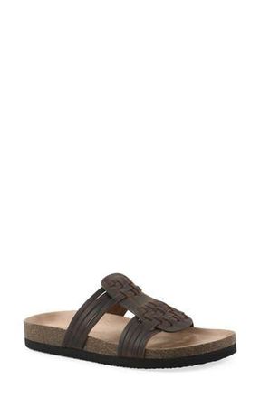 White Mountain Halicore Slide Sandal in Brown/Leather at Nordstrom Rack, Size 11