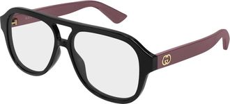 Gucci Aviator Frame - unisex - Brillen - Veelkleurig - 55 MM - Accessoires