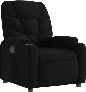 vidaXL vidaXL Poltrona reclinabile in tessuto nero