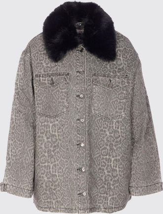 Liu Jo Giacca di jeans animalier con collo di pelliccia Liu Jo