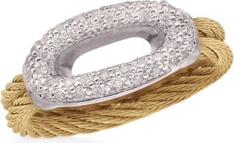 Al&oacute;r Womens Open Oval Ring In Yellow