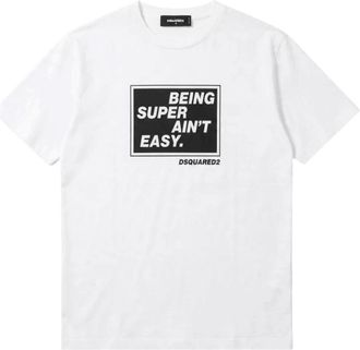 Dsquared2 Camiseta con eslogan estampado - Tops - Mujer - Blanco - 3XL
