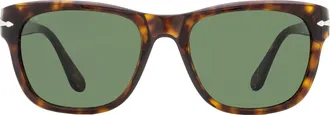 Persol PO3313S Square Acetate Sunglasses - Brown