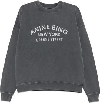 Anine Bing Miles New York Sweatshirt - Dames - Sweatshirts - Zwart - XS - Katoen - Hoodies & sweatvesten