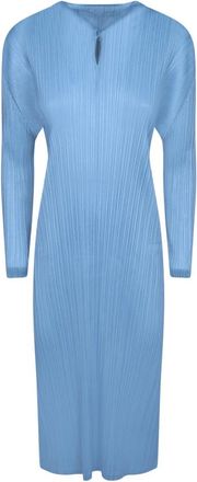 Issey Miyake Monthly Colors: January Midi Jurk - Dames - Casual kleedjes - Blauw - L - Polyester - Kleedjes