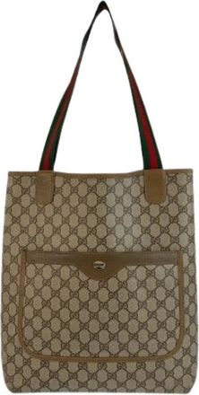 Gucci Pre-owned GG Supreme Canvas Tote Bag - Dames - Vintage Shopper - Bruin - ONE Size - Vintage
