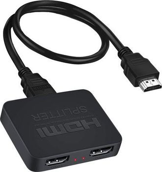 OEM Divisor De V&iacute;deo Hdmi 4k, 1 Entrada, 2 Salidas, 3840x2160p, 60hz, Compatible Con Hdcp/3d, Alimentaci&oacute;n Microusb De 5v 1a, Color Negro