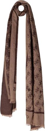 Guess Accessoires, Dames, Bruin, ONE Size, Jacquard Sjaal 70x 180