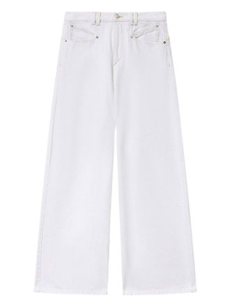 Isabel Marant White Straight High Rise Jeans