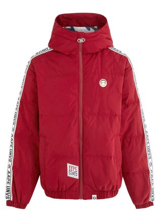 Aape By A Bathing Ape Hooded Quilted Shell Jacket - Maroon - XL