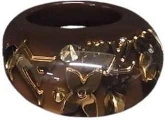 Louis Vuitton Brown Resin Band Ring (Pre-Owned)