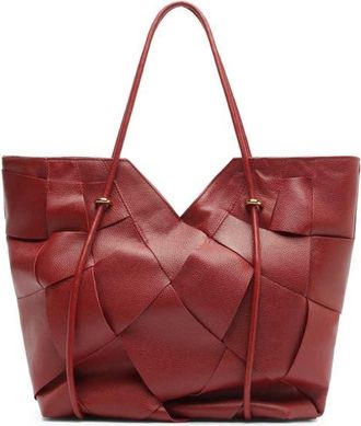 Arezzo Sarah Large Leather Tote in Passion Red at Nordstrom