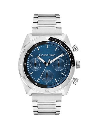 Calvin Klein Mens Multifunction Link Bracelet Watch - Blue - OS