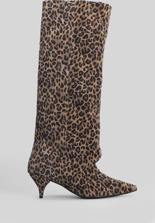 Alchimia High Heels Boots In Animalier Suede