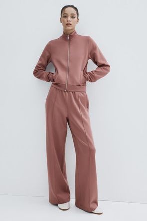H&M Crease-front pull-on pants in Dusty Rose at Nordstrom, Size X-Small