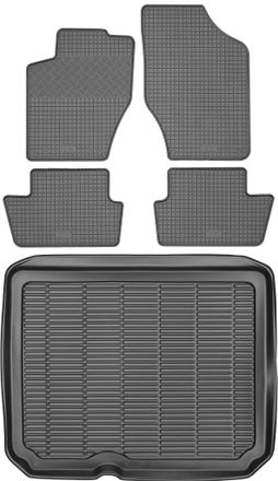 OEM Juego De Alfombrillas De Goma Para Coche Y Maletero Para Citro&euml;n C4 Ii Hatchback (2010-2017)