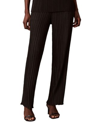 Calvin Klein Pull On Elastic Straight Leg Pliss&eacute; Pant