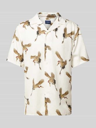 Lindbergh Lindbergh Modern Fit Freizeithemd mit Allover-Muster Modell Tencel in Offwhite, Gr&ouml;&szlig;e M