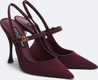 Dolce & Gabbana DG suede slingback pumps