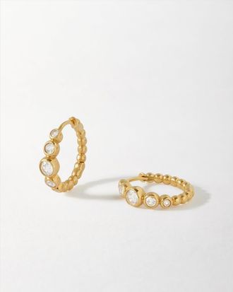Edge of Ember Serena White Sapphire Hoop Earring at Nordstrom
