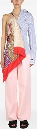 1/OFF striped scarf dress - Blue