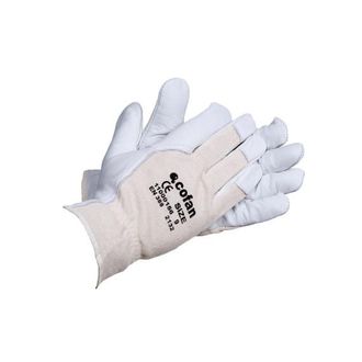 cofan Cofan - Guantes De Piel De Vacuno Y Dorso De Punto Transpirables T-8 (bl&iacute;ster 12 Pares)