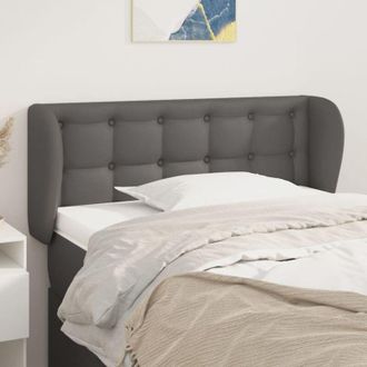 vidaXL Cabecero De Cuero Sint&eacute;tico Gris 93x23x78/88 Cm Vidaxl