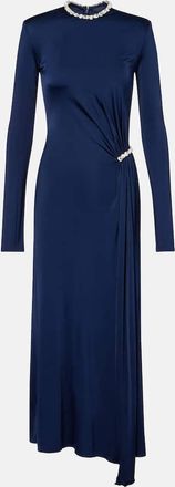 DAVID KOMA Abito midi con cristalli