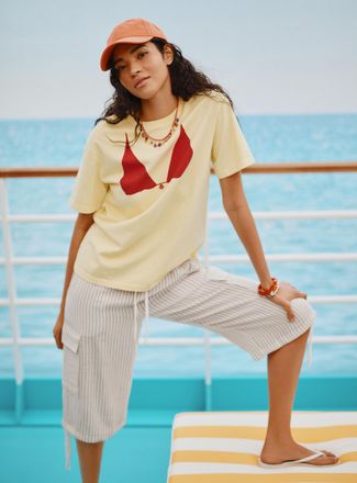 Twik Womens Organic cotton gauze Bermuda short