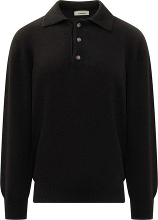 A Paper Kid Polo in maglia a maniche lunghe - Nero